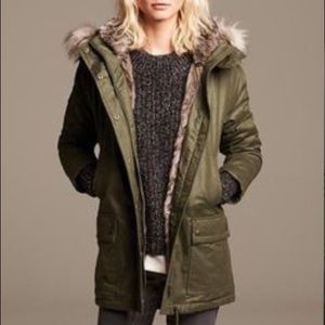 Zara Woman Green Army Parka